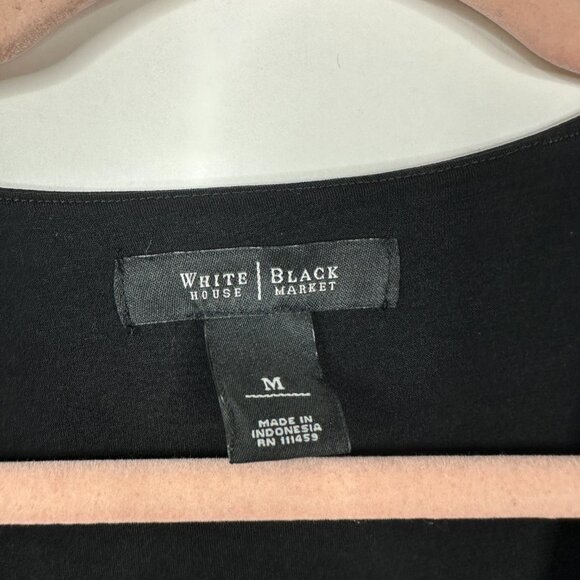 2/$30 White House Black Market Faux Wrap Dress w Metal Clip Medium #A0698 - Picture 5 of 7